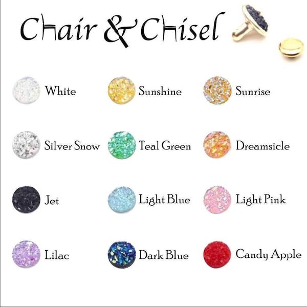 New Drusy Crystal Rivets - 9mm Crystal Rivets - NEW ITEM only found here! -3