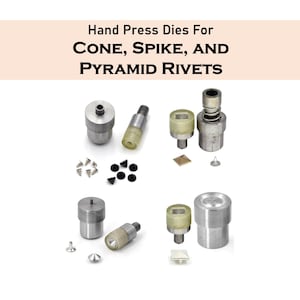 Cone Rivet/Spike Die for Hand Press -6.5mm, 10mm Cone Rivet Dies for Setting Cone Rivets  - Press Sold Separately