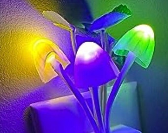 Mushroom Color Changing Nightlight Sensor LED light forest decor