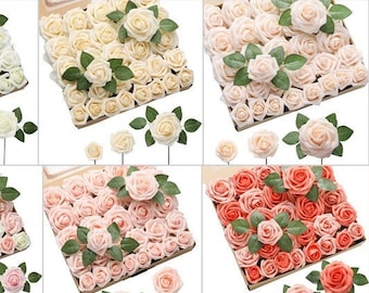 500pcs Artificial Flowers Foam 3 cm Roses without stem Wedding Bride Bouquet UK 500pcs Artificial Flowers Foam 3 cm Roses without stem Wedding Bride Bouquet UK