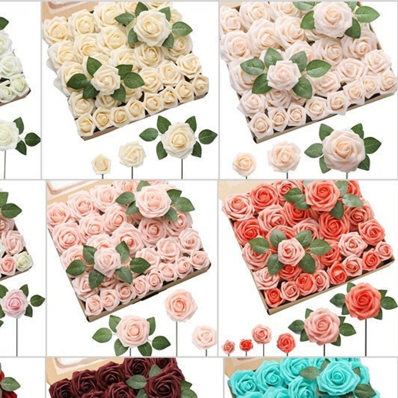 Artificial Roses - Etsy