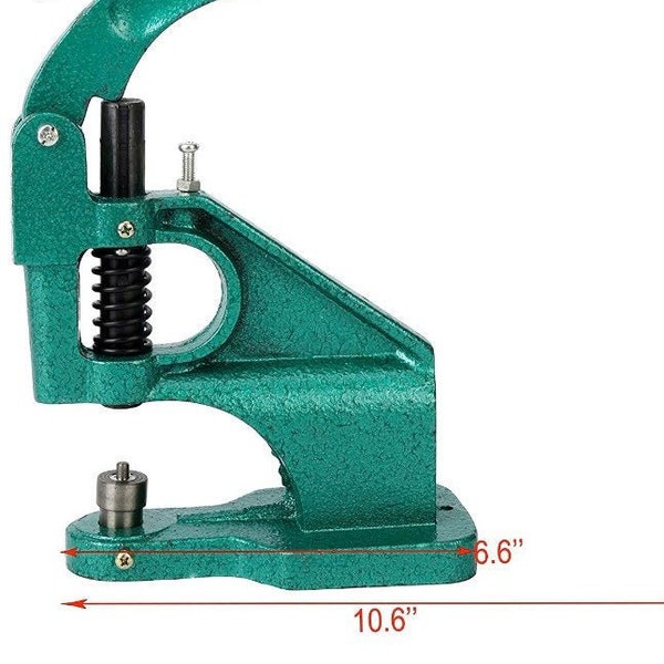 Hand Press for Setting Rivets, Grommets, and Snaps - Dies Sold Separately - Green Machine Grommet Press