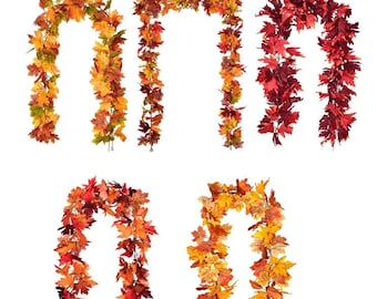 Fall Garland - Autumn leaves garland - Fall Decor - Mantle Decor - Thanksgiving Decor -1