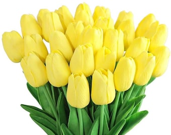 Spring Flowers - Tulips - Real Touch Tulips - Artificial Flowers - Floral Stems - Artificial Tulips -4