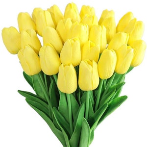 Frühlingsblumen - Tulpen - Real Touch Tulpen - Künstliche Blumen - Florale Stiele - Künstliche Tulpen -4