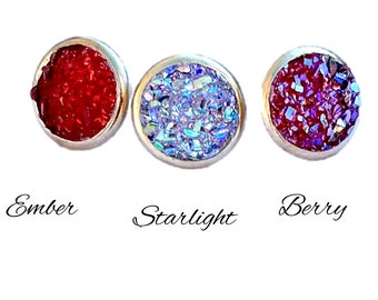 Drusy Crystal Rivets - 9mm Crystal Rivets - NEW COLORS - Only found here!