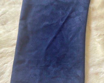 Navy Suede Designer leather - Raw Leather - Wholesale Leather 2-4oz