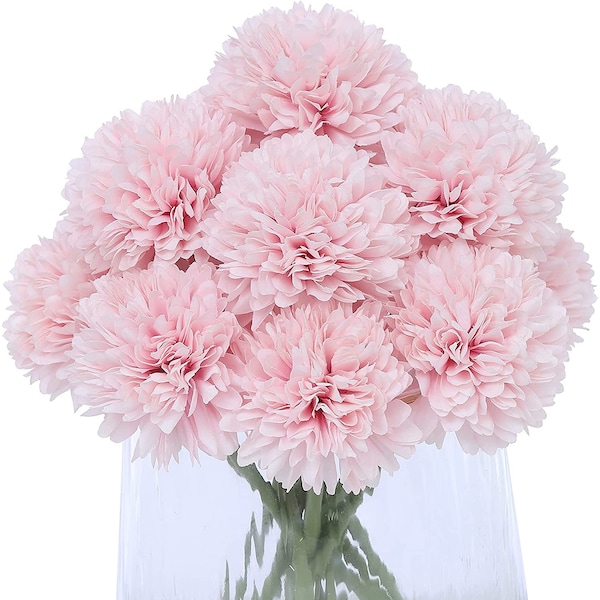 Mums - Silk Chrysanthemum Flowers - Chrysanthemums - Artificial Flowers - Spring Floral Stems - Great for Mother's Day! -1