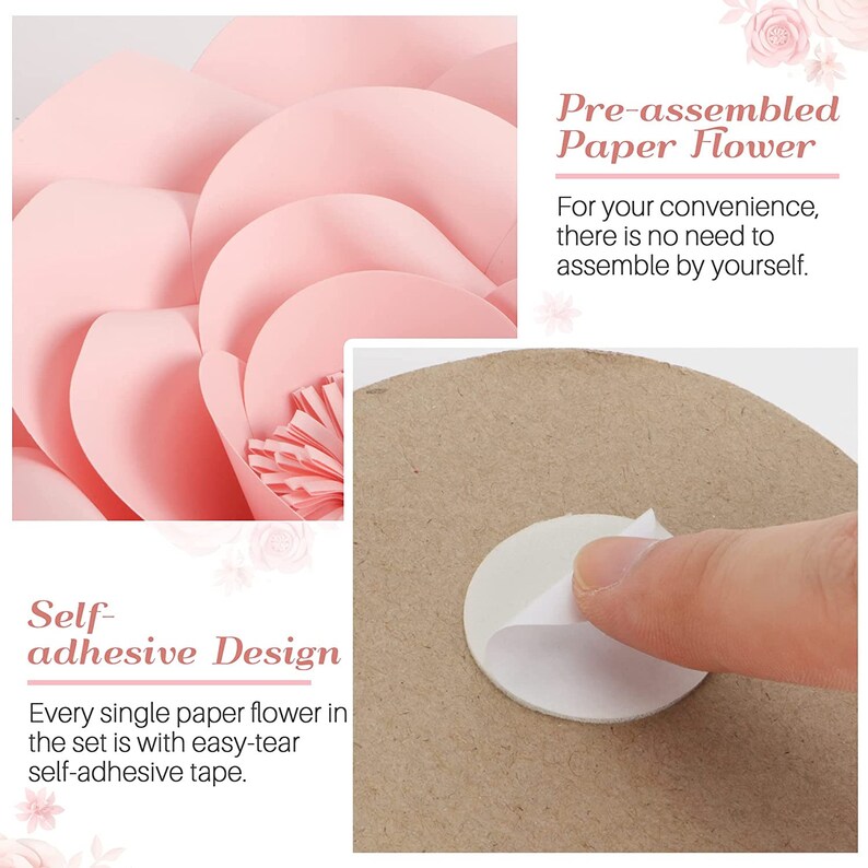 Paper Flowers 3D Paper Flower Wall Display for Nursery Etsy