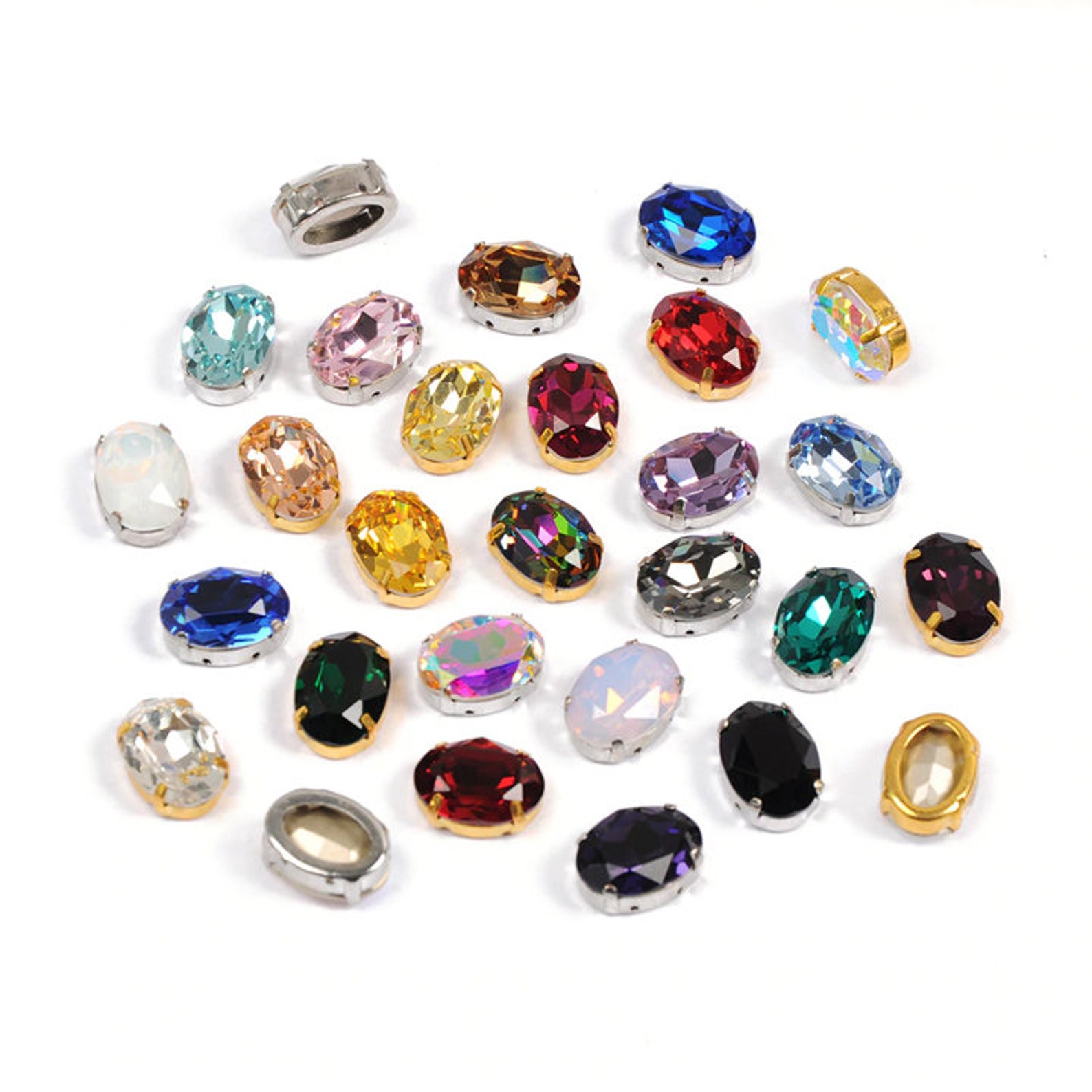 Gemstone Cabochon Settings Sew On, Glue On, or Use as as Rim Set Etsy