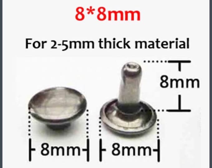 Bronze Rivets for Leather 50ct 6mm Small Bronze Cap Rivet Etsy