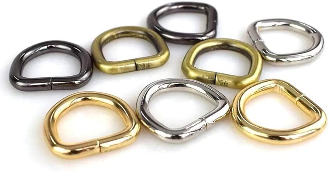 PATIKIL 1.2 Anneaux D métal, 4 pièces Anneaux D acier inoxydable 304 soudés Anneaux Dee solides Accessoires pour ceintures Couture Colliers pour chiens Sangles toile, 3x25mm