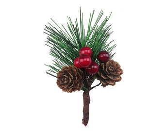 Woodland decor - Pinecone and Berry Boughs -P