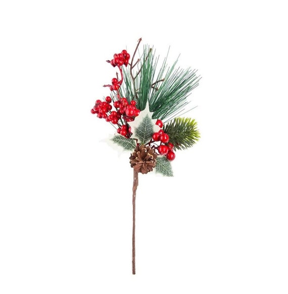 Artificial White Berries Stems Christmas Berry Branch Flower Snow Tree  Decor UK