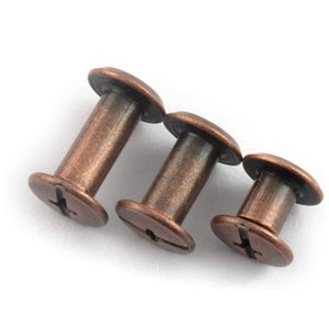 Remaches de tornillo Chicago M5x6mm 10mm 12mm Fáciles de usar, ideales para etiquetas 3 imagen 9