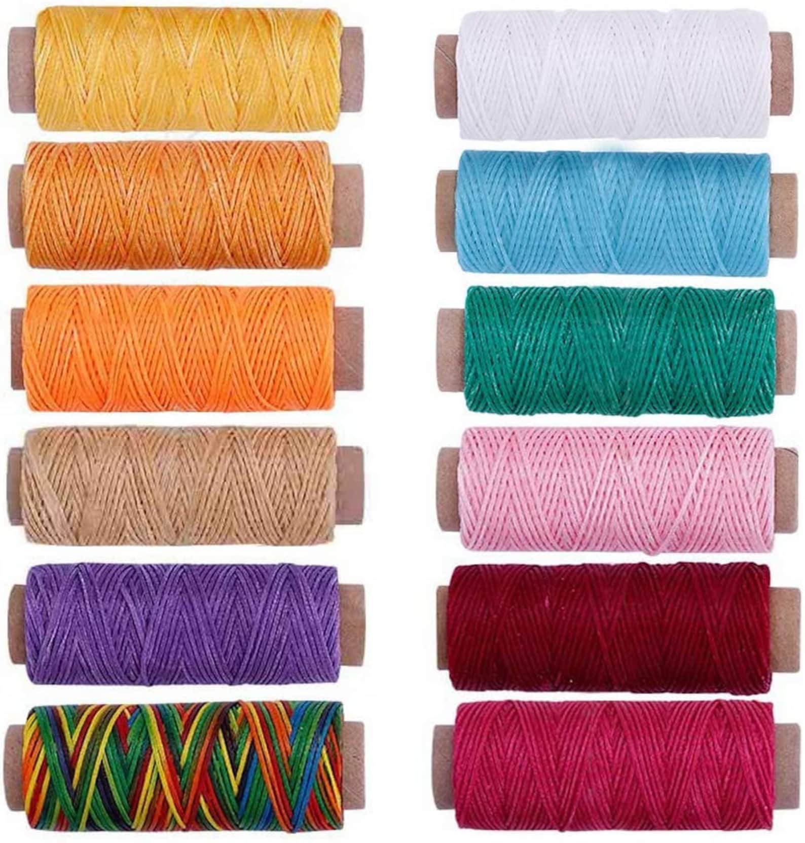 Waxed Thread for Leather Sewing Thick Colored Thread for Etsy