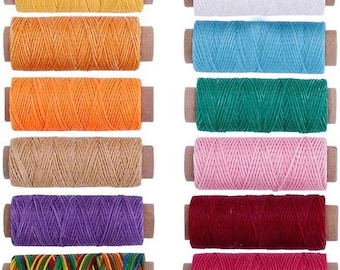 Waxed Thread for Leather Sewing - Thick Colored Thread for Jewelry - Leather Stitching Thread -1