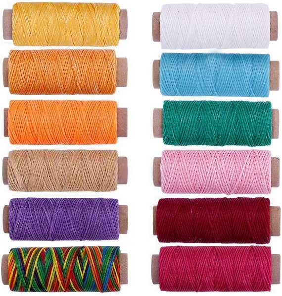 Waxed Thread for Leather Sewing Thick Colored Thread for Jewelry Leather  Stitching Thread 1 