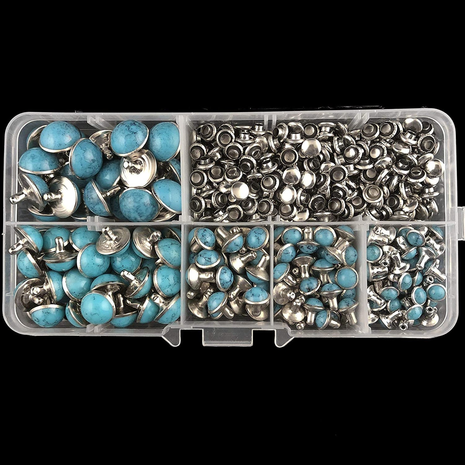 Turquoise Stone Rivet Kit 240 Sets Turquoise Rivets With Etsy
