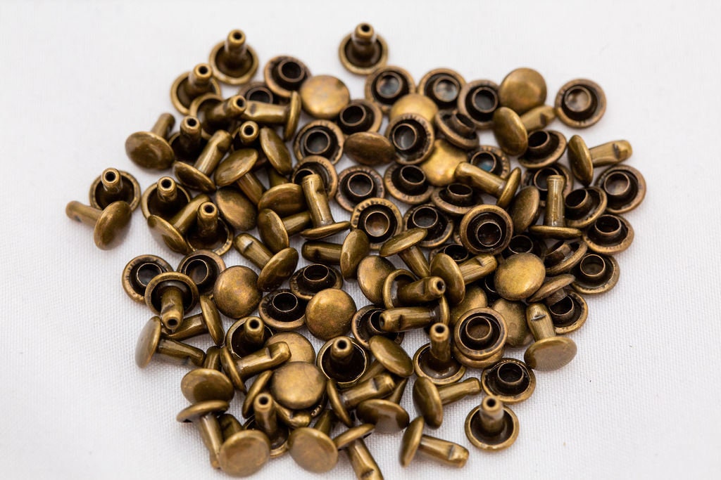 Bronze Rivets for Leather 100ct 5/16 Bronze Cap Rivet Studs Fast Shipping  From USA 9 