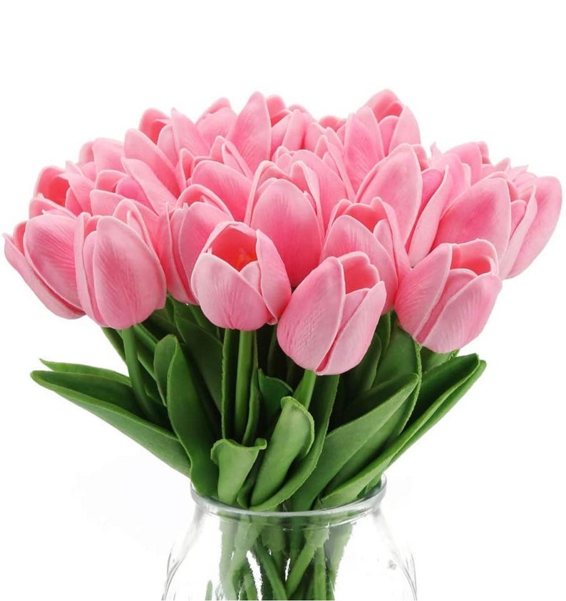 Tulip Flowers Tulips Real Touch Tulips Artificial Flowers Floral Stems Artificial Tulips P Dark Pink