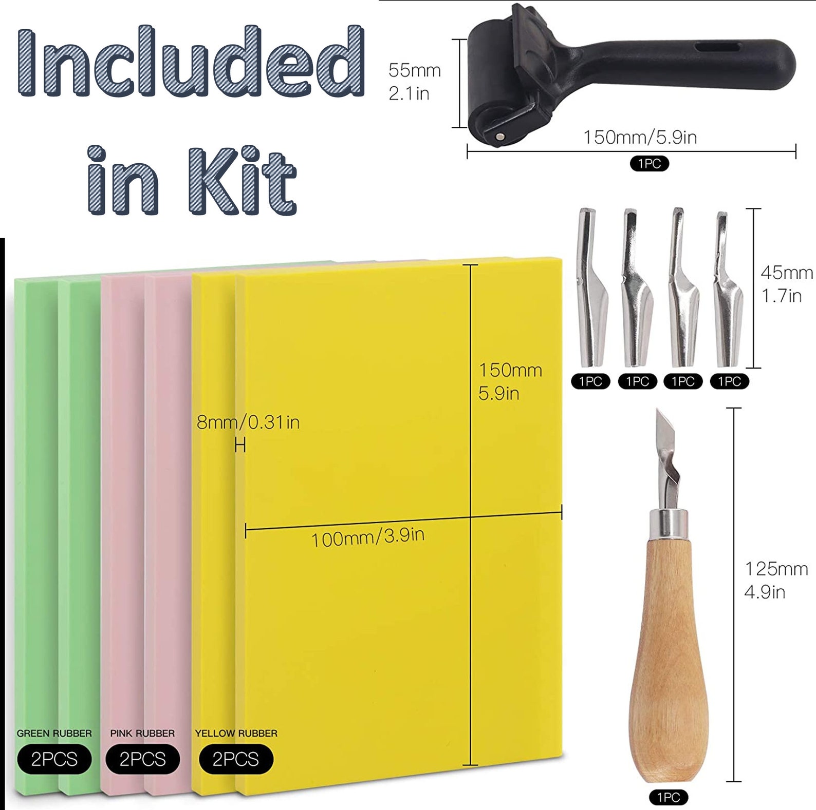 Rubber Stamp Making Kit With Stamp Blocks and Tools Etsy