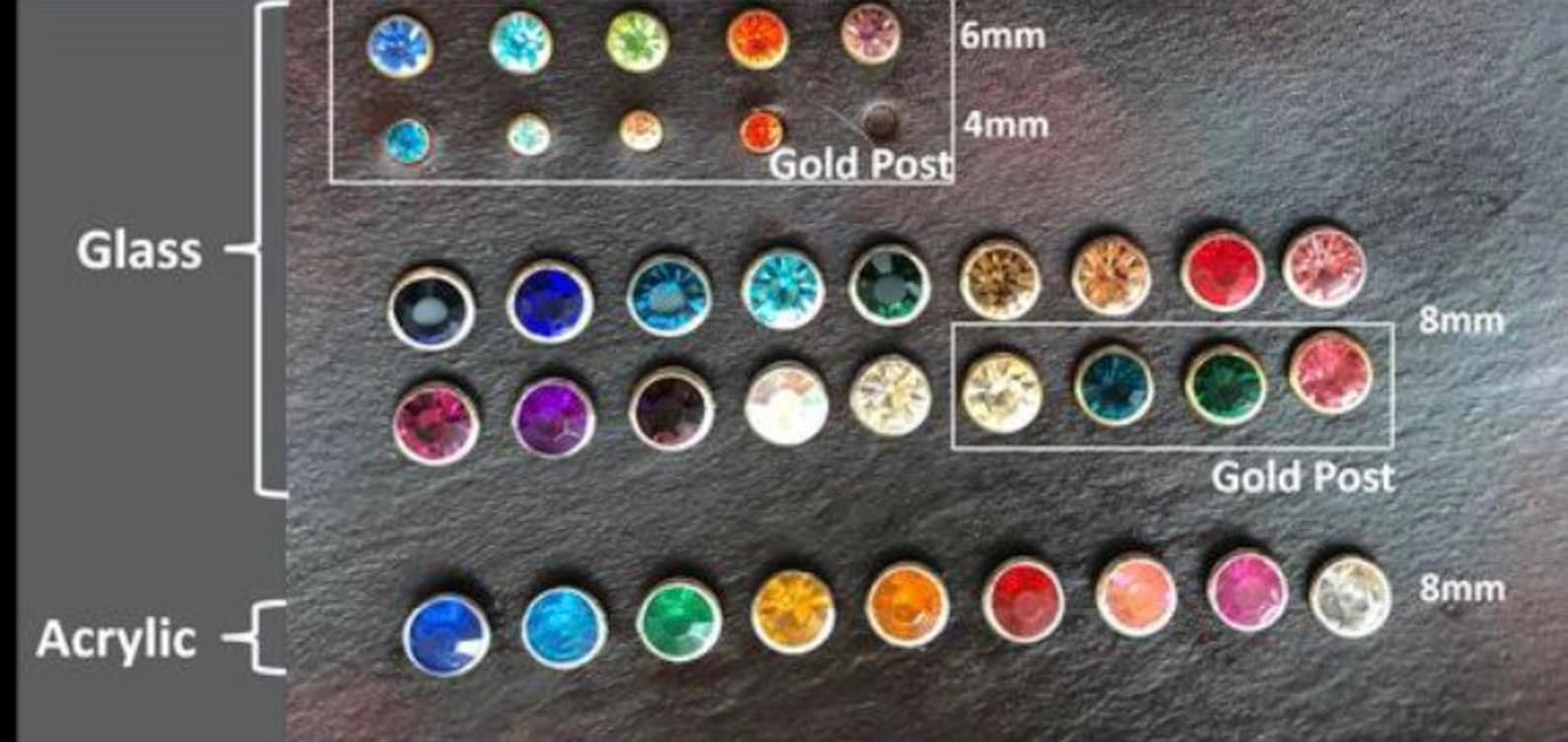 Gem Rivet Light Peach Crystal Rivets 20ct - 8mm Crystal Rivets - Gem Rivets for ...