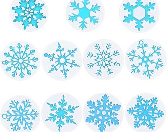 11pc Snowflake Mold - Winter resin molds - Christmas silicone mold