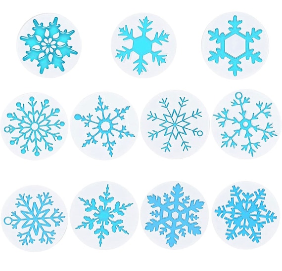 11pc Snowflake Mold Winter Resin Molds Christmas Silicone Mold 