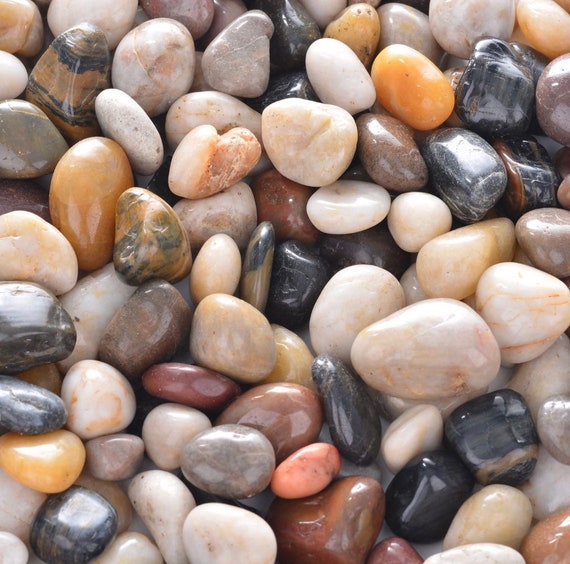 Pebbles Garden Stones 1lb Smooth Polished River Stones for Crafts