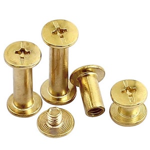 Rivetti a vite Chicago - M5x6mm 10mm 12mm - Facile da usare ottimo per etichette! -2