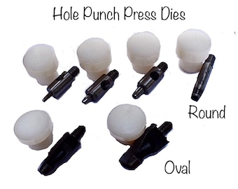 Hole Punch Press Dies for Hand Press - 2-10mm Hole Punching Dies for Setting Rivets, Grommets, and Snaps - Press Sold Separately