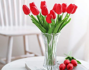 Tulip Spring Flowers - Tulips - Real Touch Tulips - Artificial Flowers - Floral Stems - Artificial Tulips -5