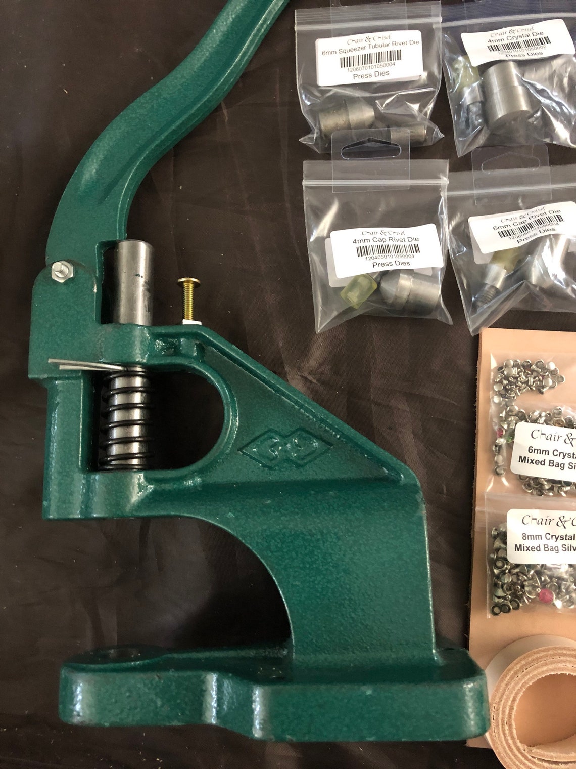 Rivet Press with 8 Die Sets Rotary punch Rivets and Eyelets Etsy