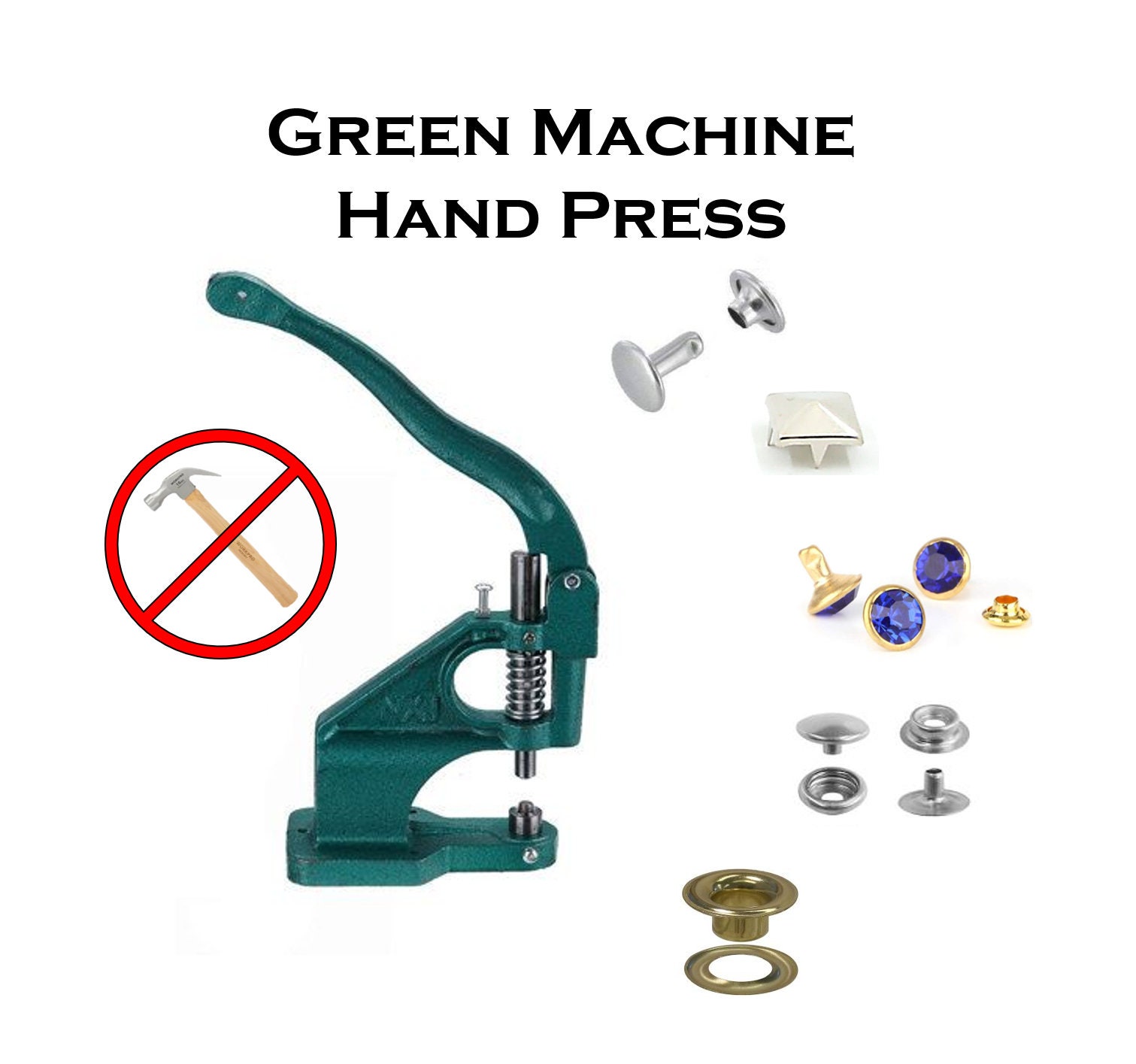 Green Rivet Press Machine With Free Grommet Die and 1000ct Etsy