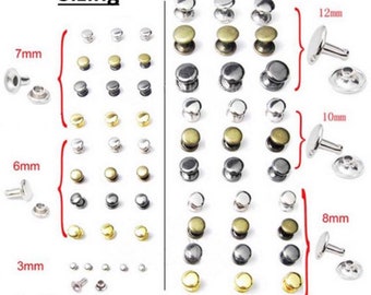 Gold Rivets for Leather - 50ct 6mm Gold Cap Rivet Studs - Fast Shipping from USA! -19