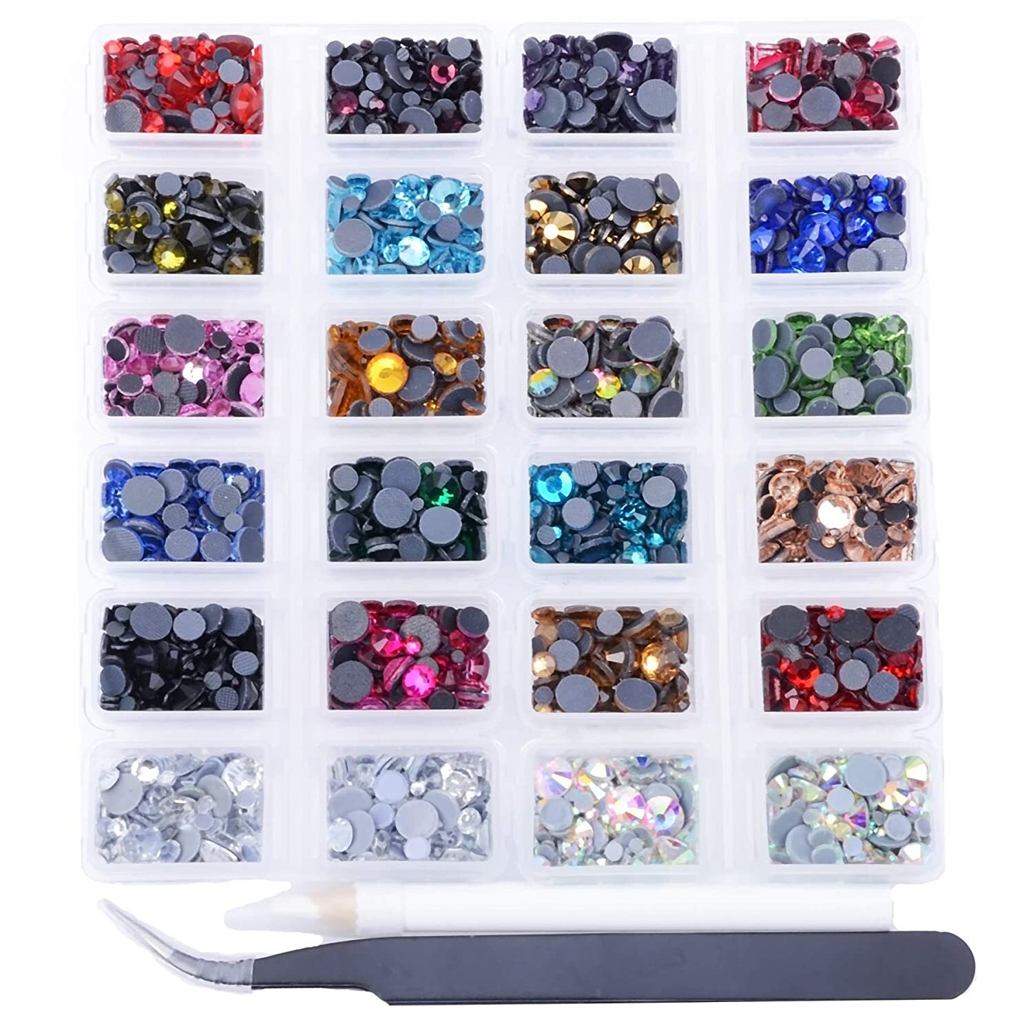 Hot Fix Rhinestone Kit - Over 6800 Crystals - Ss6 Ss10 Ss16 Hot Fix Rhinestone Kit - Over 6800 Crystals - Ss6 Ss10 Ss16