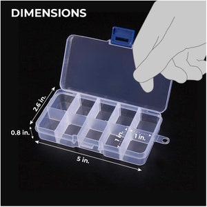 10 compartment adjustable box organizer for jewelry, beads, rivets, and trinkets image 5