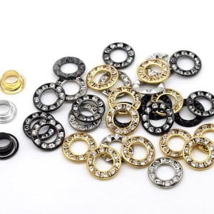 6mm 1/4 Crystal Eyelets Crystal Grommets P image 1