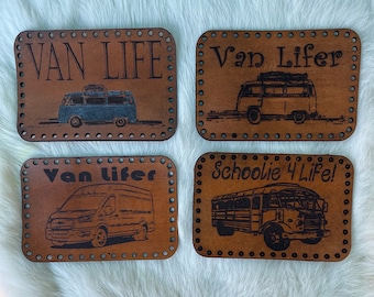 Traveler leather Patches- Genuine leather patches- Sew on Patches