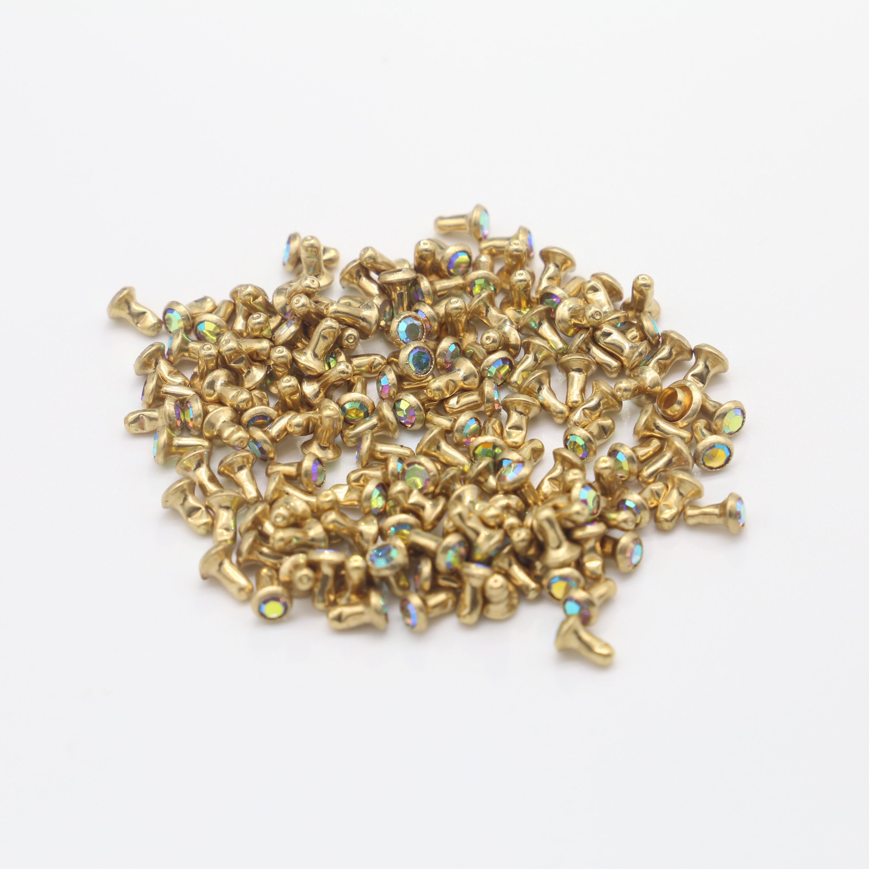 AB Rhinestone Rivets 8mm Crystal Rivets Gem Rivets for Etsy