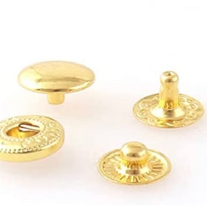 Rainbow Metal Snaps, Rose Gold Spring Snap Buttons 12.5mm Snap Button 633 831 655 Snaps 1 image 6