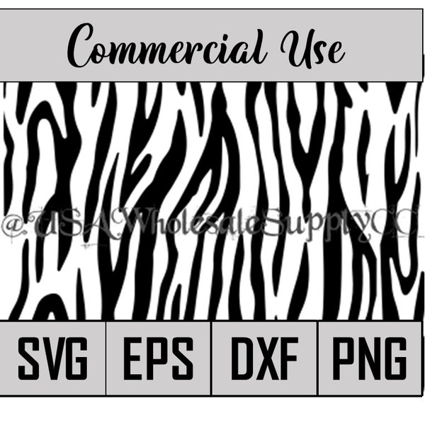 Zebra Print Svg - Seamless Zebra Tiger Stripes print pattern svg - SVG eps DXF Patterns for printing, vinyl, and engraving