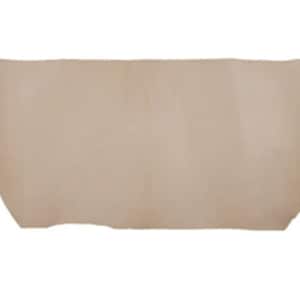 May include: A piece of light brown leather with an irregular shape.
