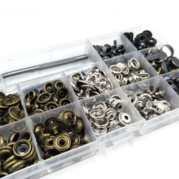 Ring Snap Kit - Line 20 and Line 24 snaps with tools and carry case -P