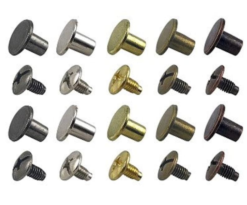 Chicago Screw Rivets M5x6mm 10mm 12mm Easy to Use Great Etsy