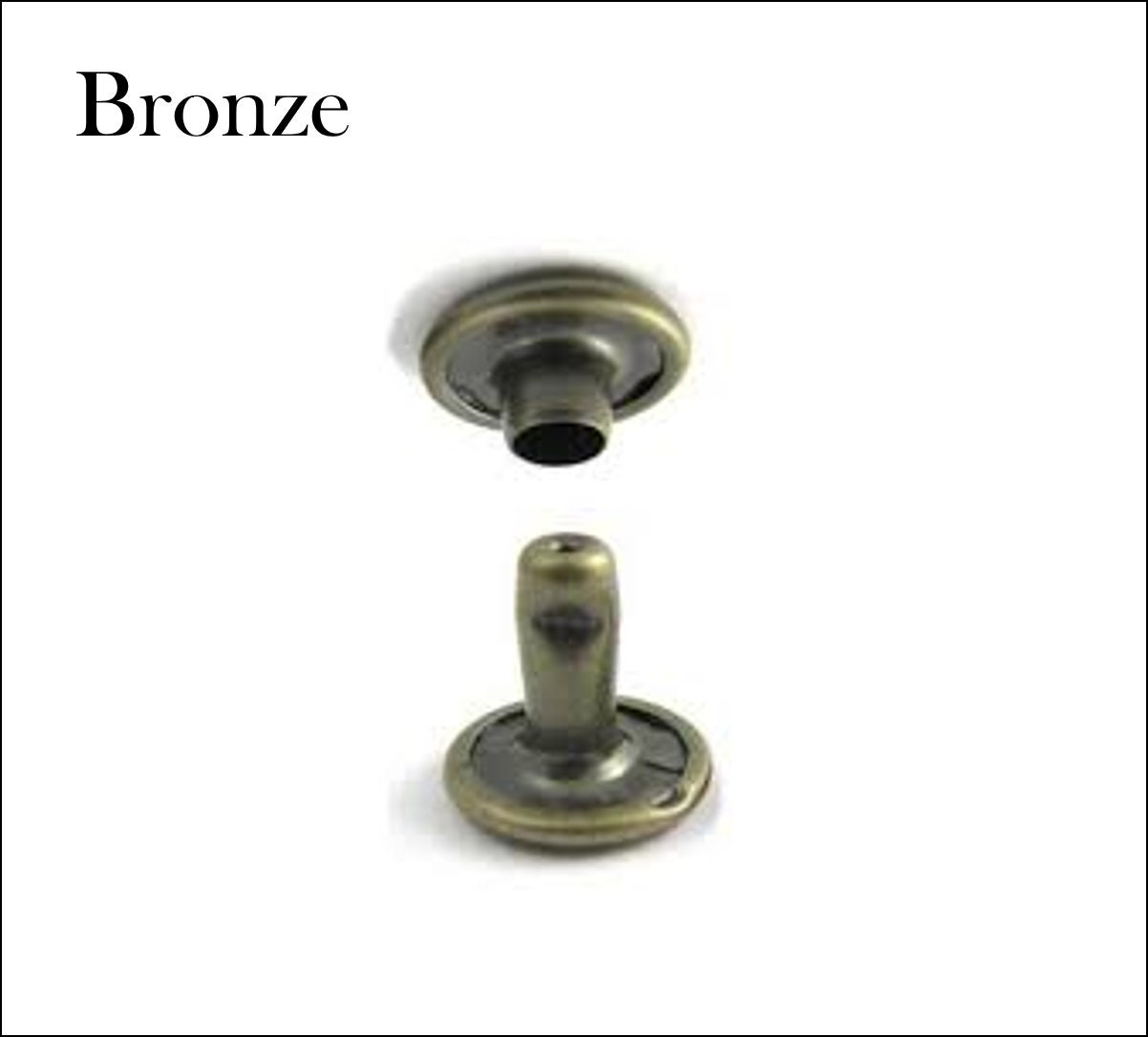 Trimming Shop 10mm X 18mm Seta Metal Remaches Divididos - 50 Piezas - Ideal Para Cuero Manualidades - Oro