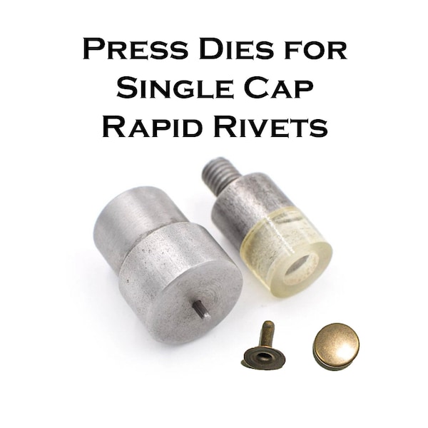 Cap Rivet Dies for Hand Press - 4-12mm Dies for Setting Rivets, Grommets, and Snaps - Press Sold Separately
