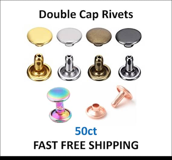 Rivets for Leather and Crafts 50ct Small Medium Large Cap Rivets 4mm 6mm  8mm Sizes Available Fast and Free Shipping 1 