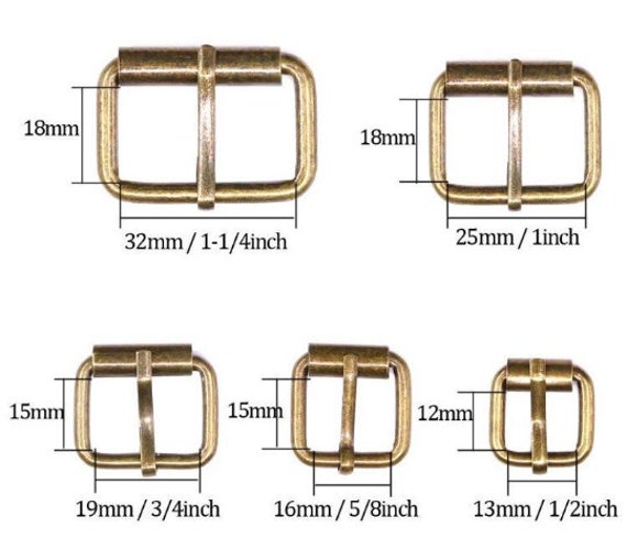 Metal Roller buckles - 1/2" 5/8" 3/4" 1" 1-1/4" and 2" Metal Buckles for dog collars, straps, belts, and hardware needs -P